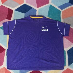 Women's Nike Purple LSU Tigers Double Knit Fashion Performance T-Shirt Size Medi
